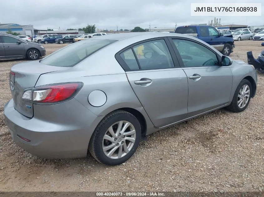 2012 Mazda Mazda3 I Touring VIN: JM1BL1V76C1608938 Lot: 40240073