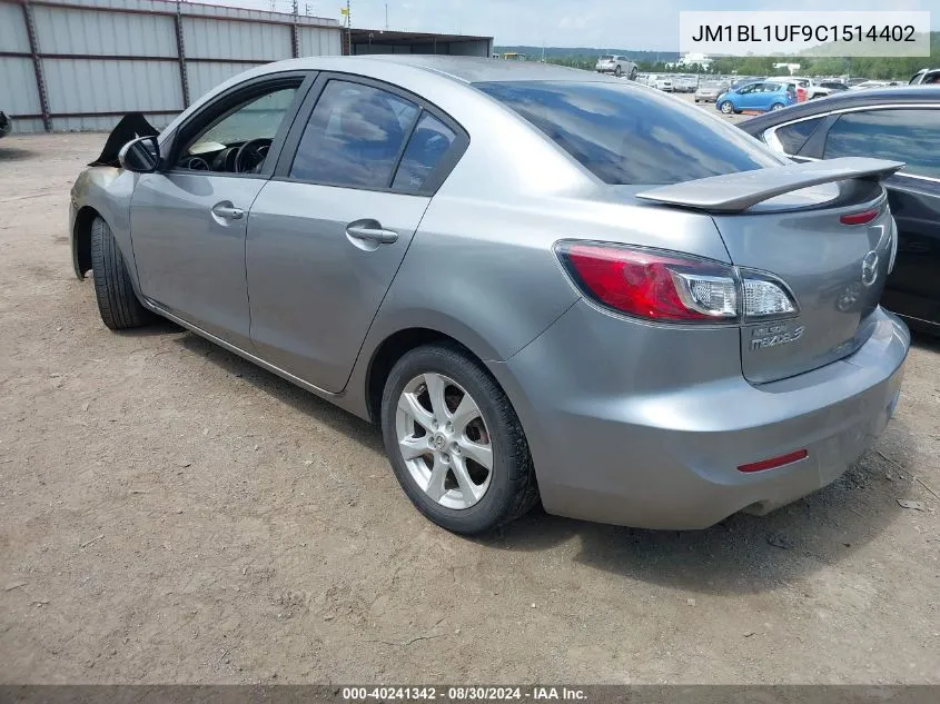 JM1BL1UF9C1514402 2012 Mazda Mazda3 I Sport