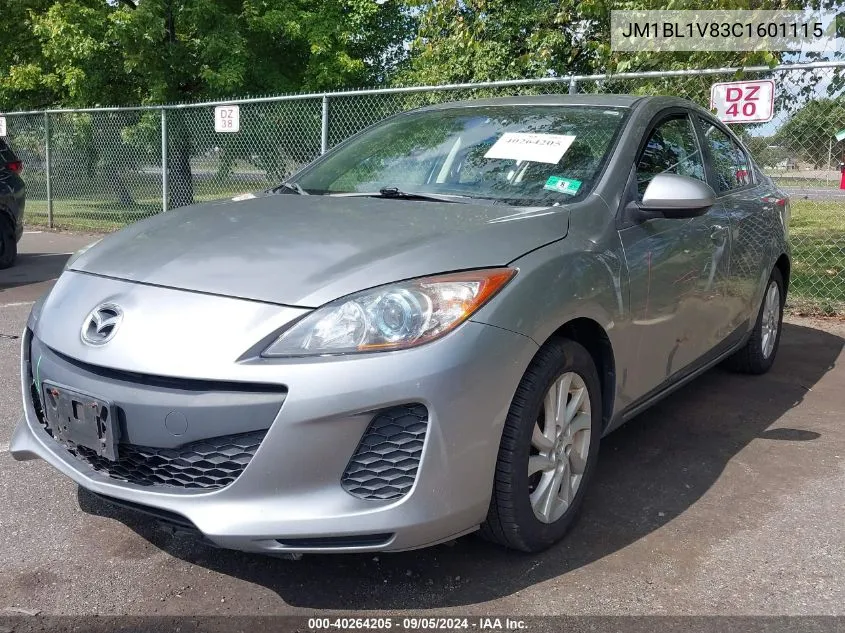 2012 Mazda Mazda3 I Touring VIN: JM1BL1V83C1601115 Lot: 40264205