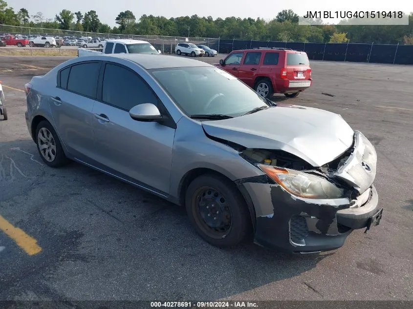 2012 Mazda 3 I VIN: JM1BL1UG4C1519418 Lot: 40278691