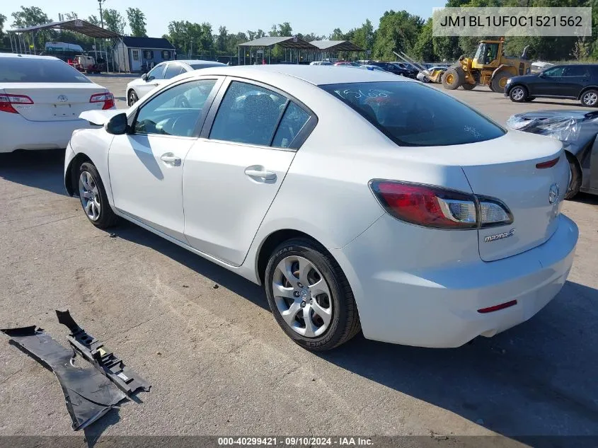 2012 Mazda Mazda3 I Sport VIN: JM1BL1UF0C1521562 Lot: 40299421