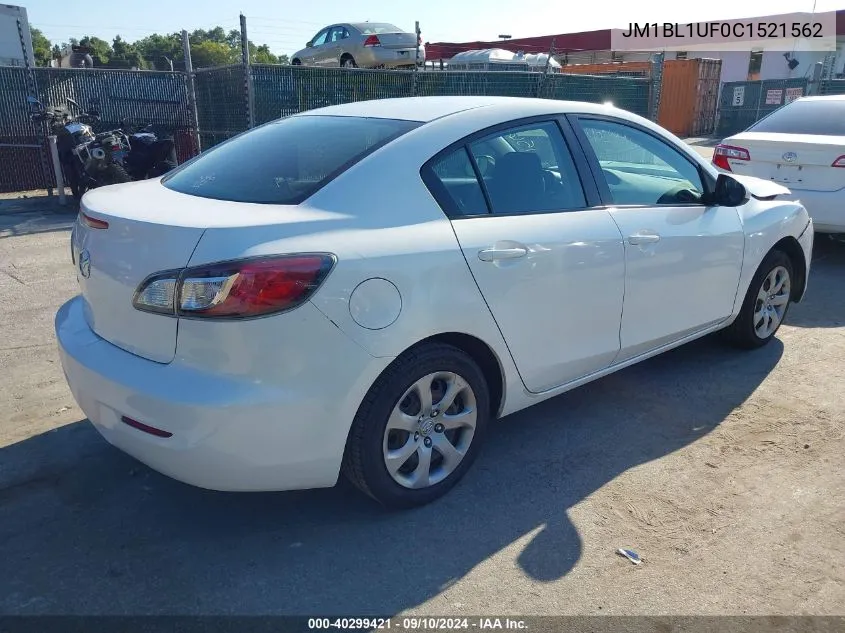 2012 Mazda Mazda3 I Sport VIN: JM1BL1UF0C1521562 Lot: 40299421