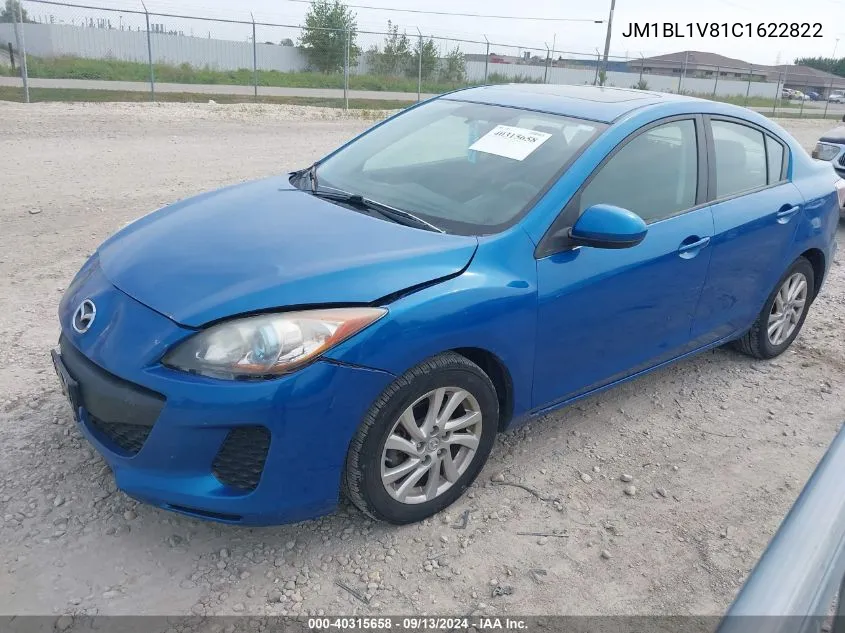 2012 Mazda Mazda3 I VIN: JM1BL1V81C1622822 Lot: 40315658