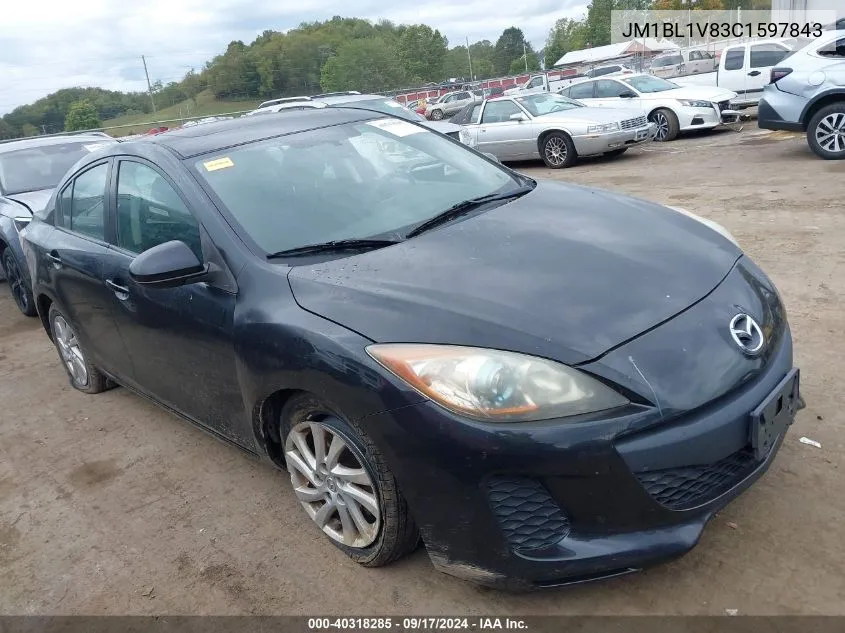 2012 Mazda Mazda3 I Touring VIN: JM1BL1V83C1597843 Lot: 40318285