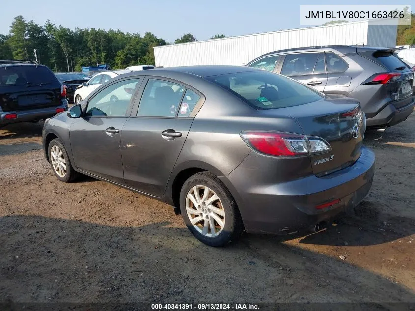 2012 Mazda Mazda3 I Touring VIN: JM1BL1V80C1663426 Lot: 40341391