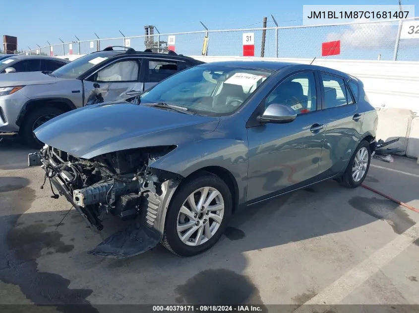 2012 Mazda Mazda3 I Grand Touring VIN: JM1BL1M87C1681407 Lot: 40379171