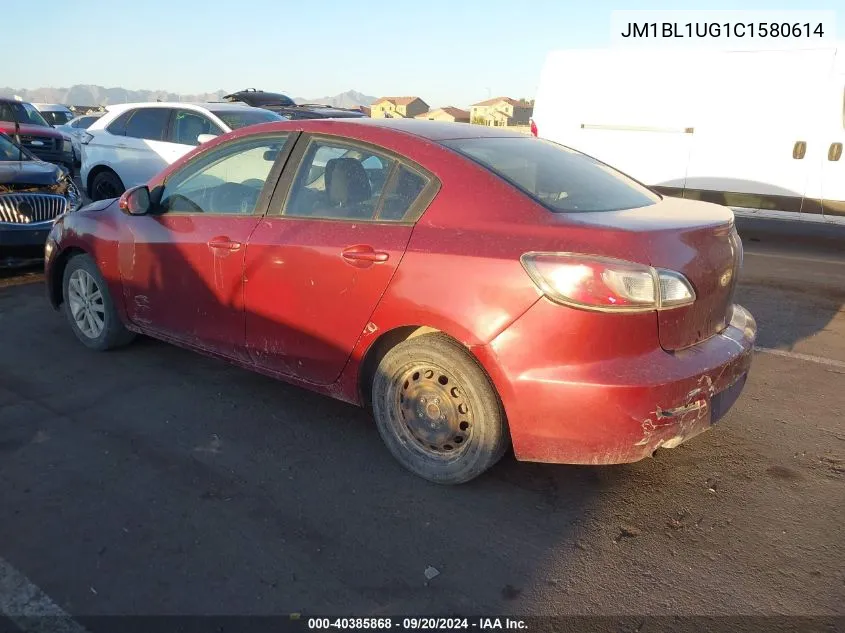 2012 Mazda Mazda3 I Sport VIN: JM1BL1UG1C1580614 Lot: 40385868