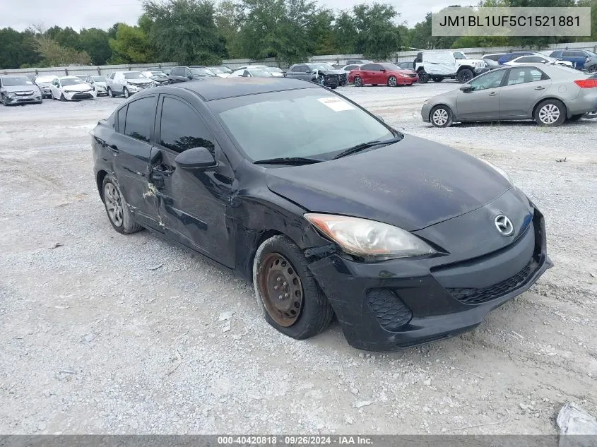 2012 Mazda Mazda3 I VIN: JM1BL1UF5C1521881 Lot: 40420818