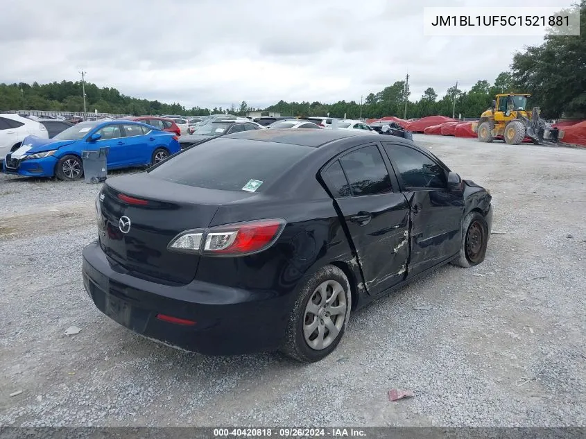 2012 Mazda Mazda3 I VIN: JM1BL1UF5C1521881 Lot: 40420818