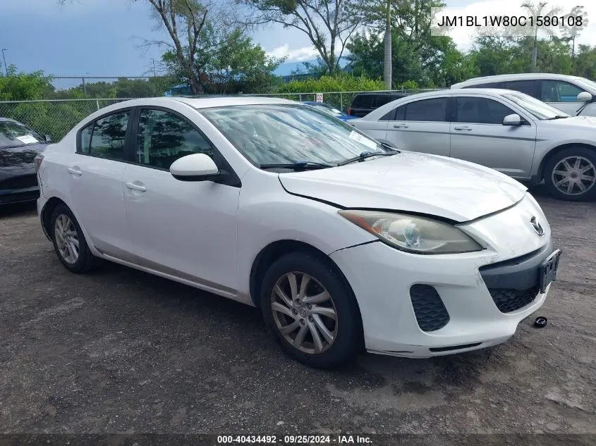 2012 Mazda Mazda3 I Grand Touring VIN: JM1BL1W80C1580108 Lot: 40434492