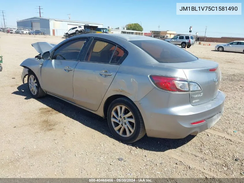 2012 Mazda Mazda3 I Touring VIN: JM1BL1V75C1581490 Lot: 40468456