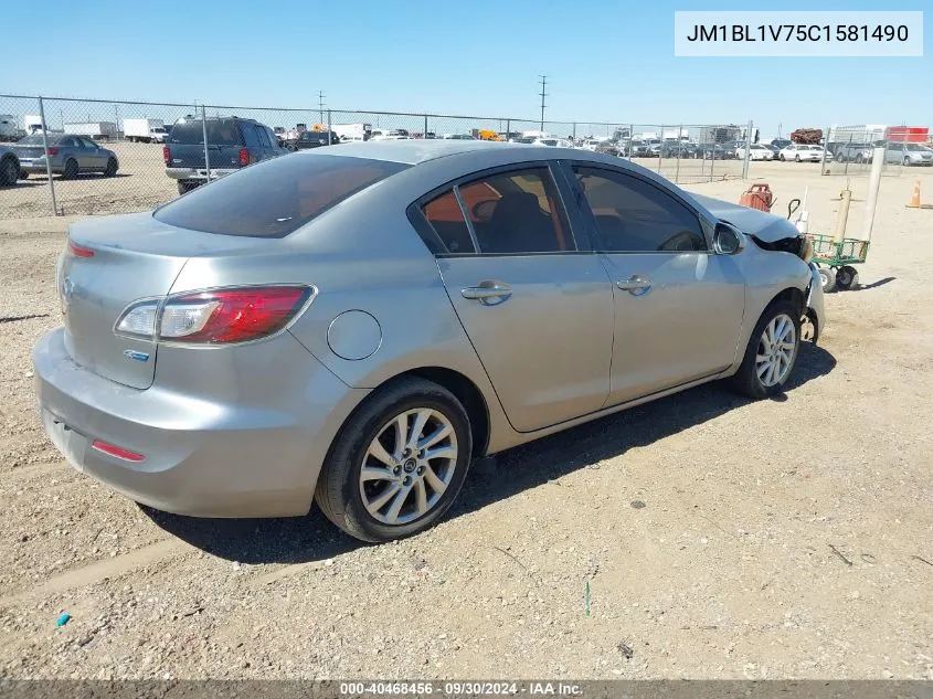 2012 Mazda Mazda3 I Touring VIN: JM1BL1V75C1581490 Lot: 40468456