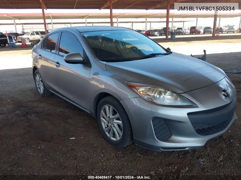 2012 Mazda 3 I VIN: JM1BL1VF8C1505334 Lot: 40489417