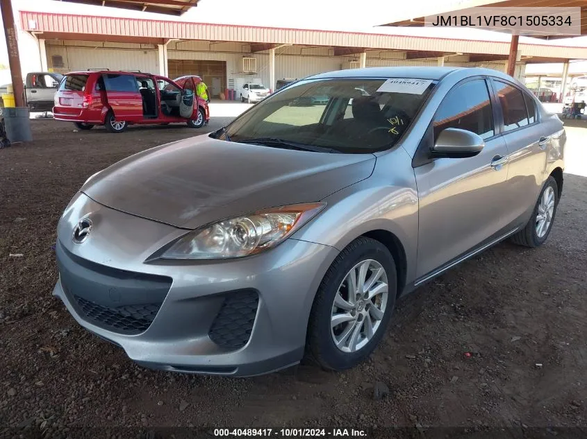 2012 Mazda 3 I VIN: JM1BL1VF8C1505334 Lot: 40489417