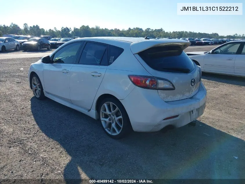 2012 Mazda Mazdaspeed3 Touring VIN: JM1BL1L31C1522212 Lot: 40499142