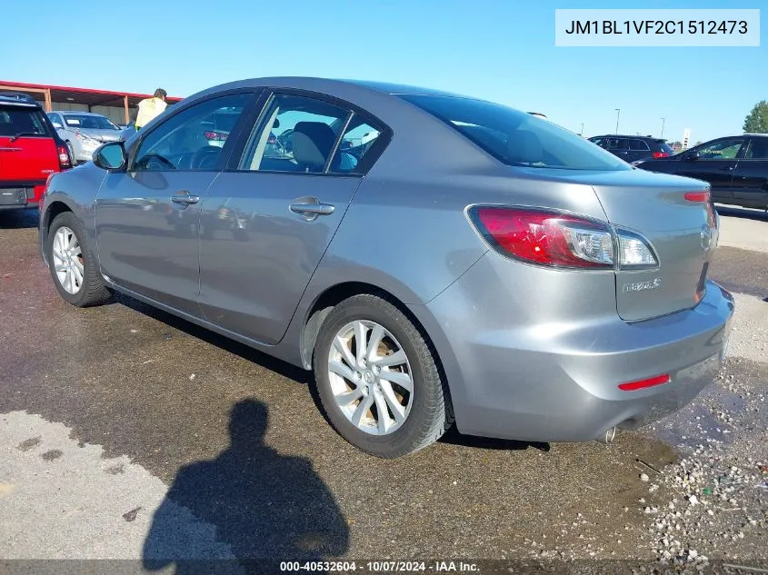 2012 Mazda Mazda3 I Touring VIN: JM1BL1VF2C1512473 Lot: 40532604