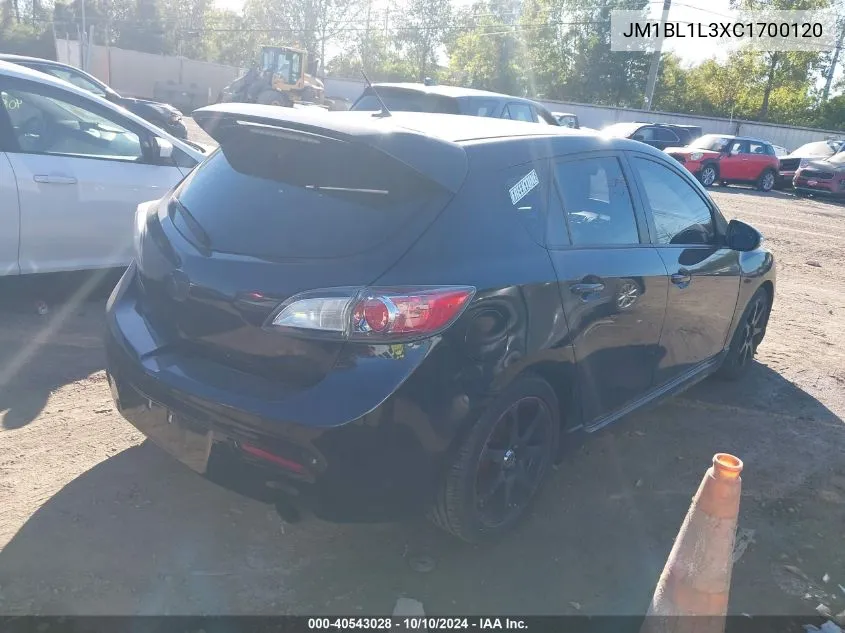 JM1BL1L3XC1700120 2012 Mazda Mazdaspeed3 Touring