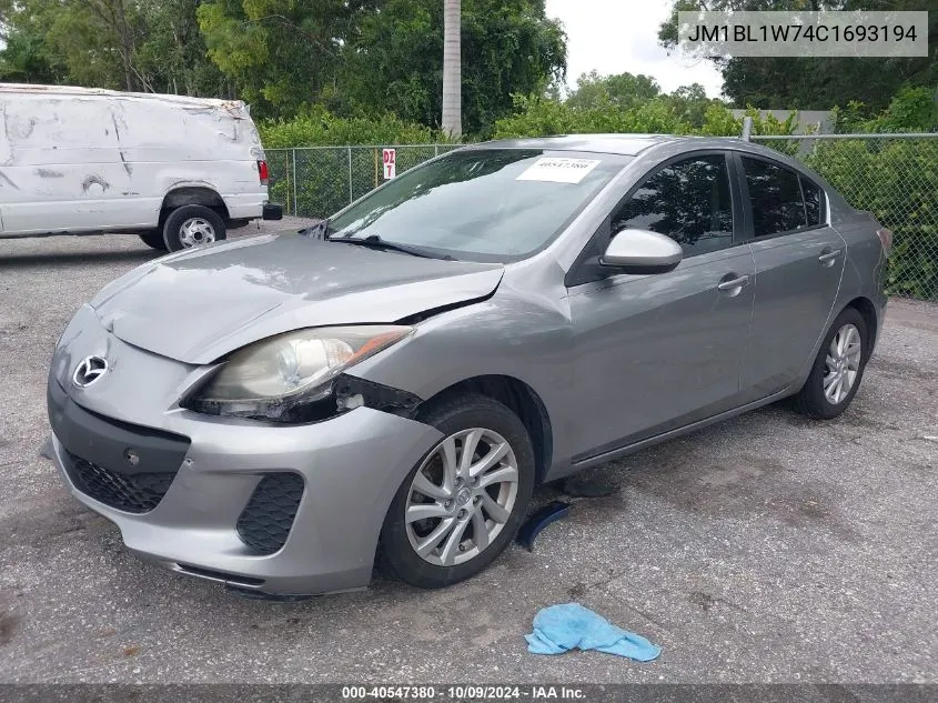 2012 Mazda Mazda3 I VIN: JM1BL1W74C1693194 Lot: 40547380