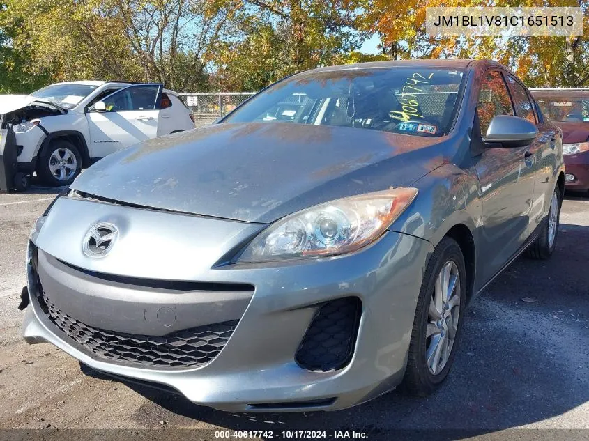 2012 Mazda Mazda3 I Touring VIN: JM1BL1V81C1651513 Lot: 40617742