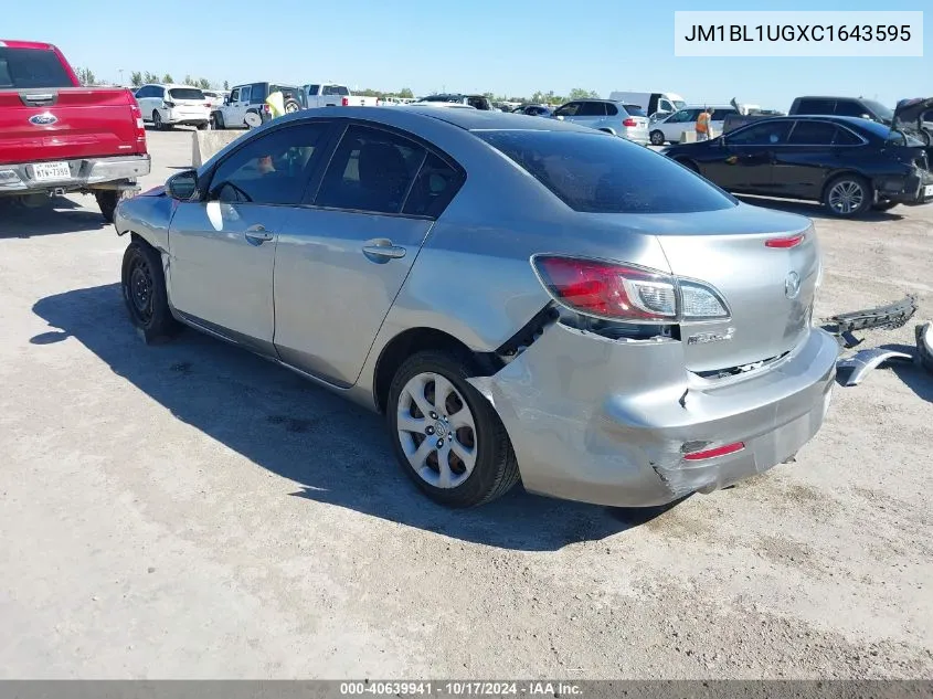 2012 Mazda Mazda3 I Sport VIN: JM1BL1UGXC1643595 Lot: 40639941