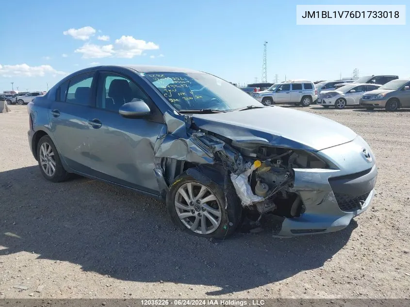 2013 Mazda Mazda3 VIN: JM1BL1V76D1733018 Lot: 12035226