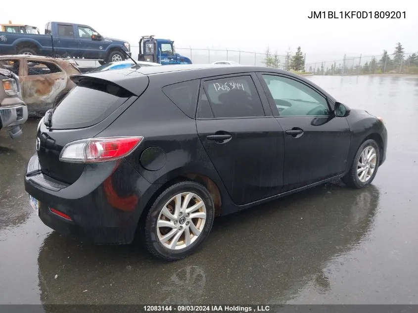 2013 Mazda Mazda3 VIN: JM1BL1KF0D1809201 Lot: 12083144