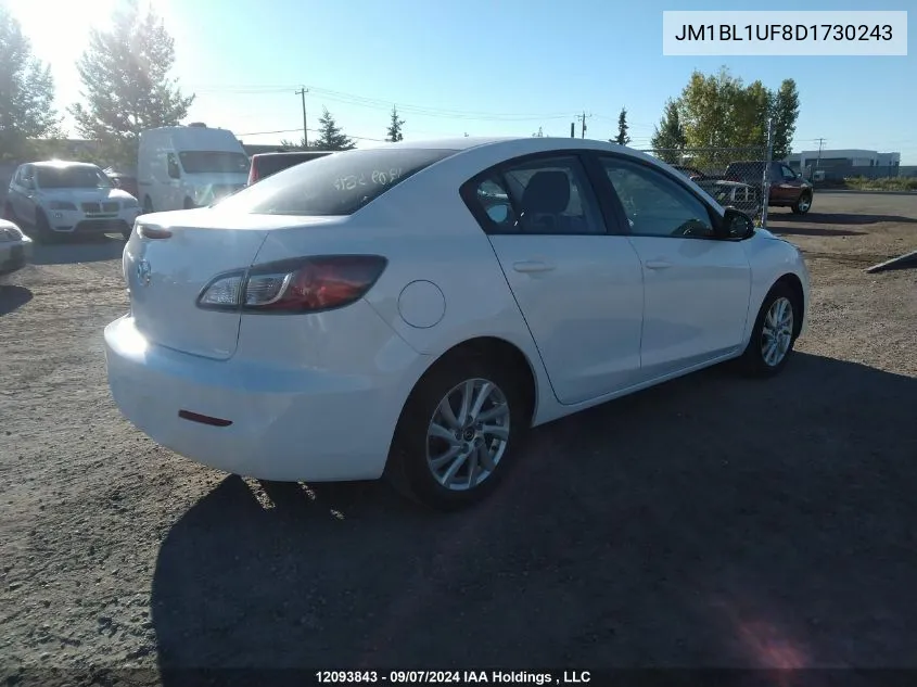 2013 Mazda Mazda3 VIN: JM1BL1UF8D1730243 Lot: 12093843