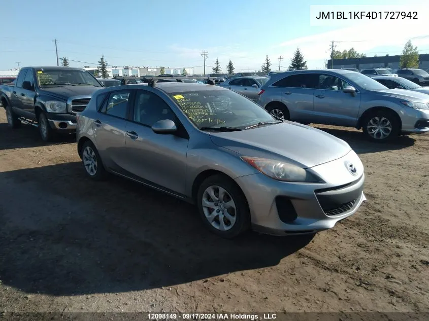 JM1BL1KF4D1727942 2013 Mazda Mazda3