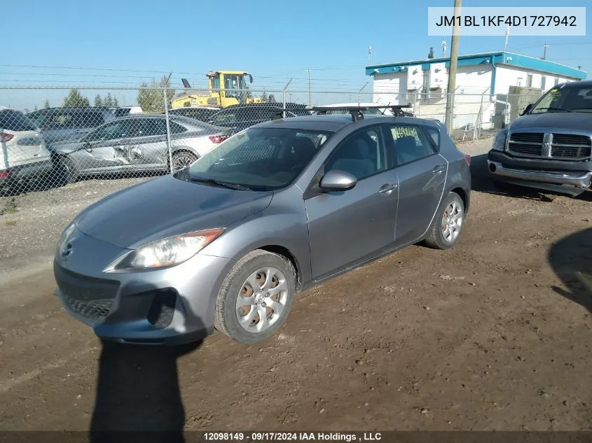 JM1BL1KF4D1727942 2013 Mazda Mazda3