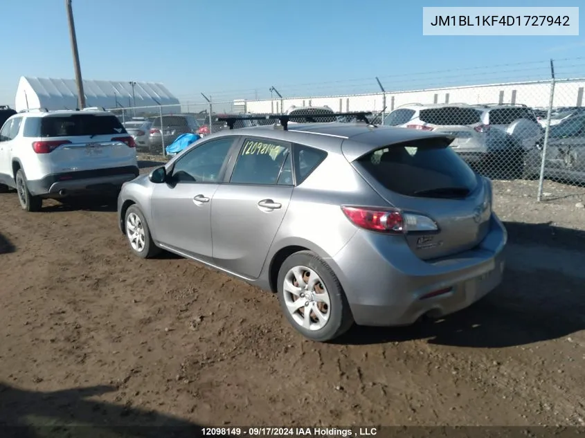 JM1BL1KF4D1727942 2013 Mazda Mazda3