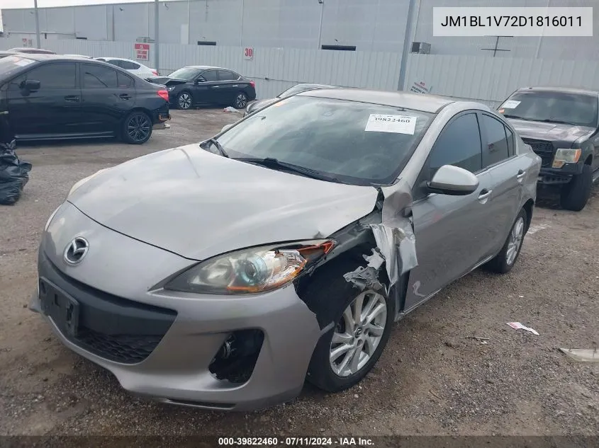 2013 Mazda Mazda3 VIN: JM1BL1V72D1816011 Lot: 39822460