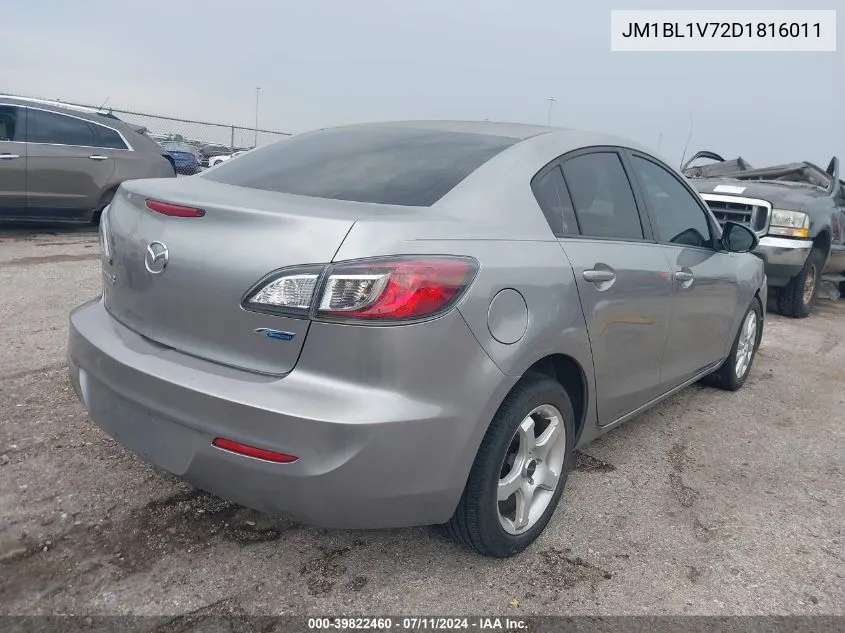 2013 Mazda Mazda3 VIN: JM1BL1V72D1816011 Lot: 39822460