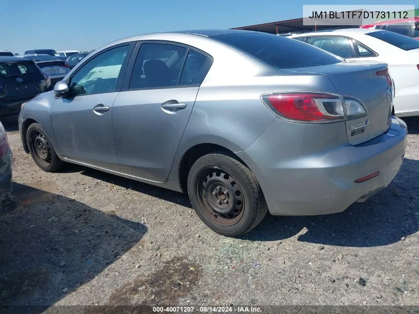 2013 Mazda Mazda3 I Sv VIN: JM1BL1TF7D1731112 Lot: 40071207