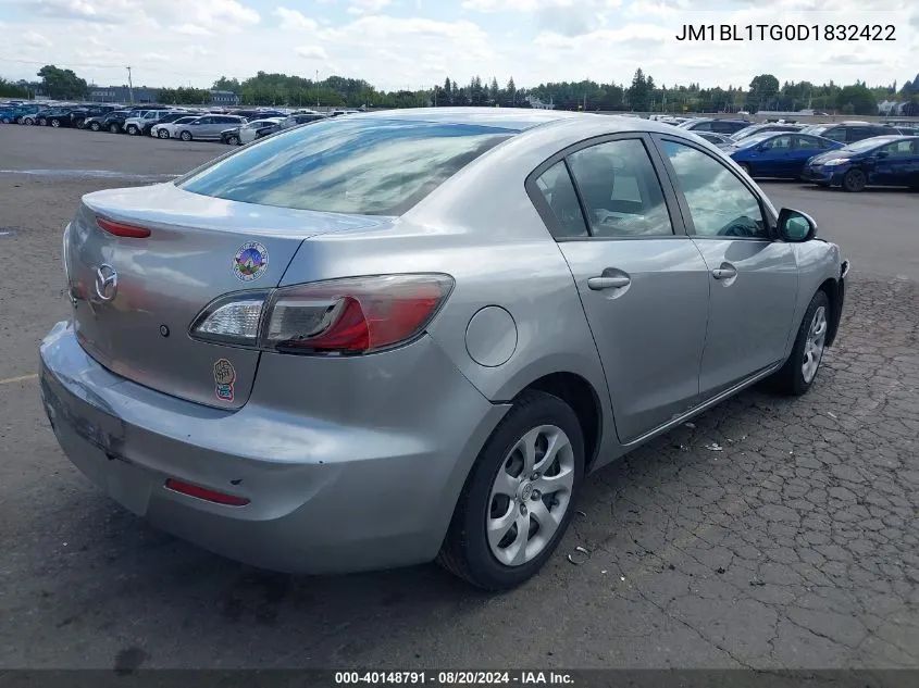 2013 Mazda Mazda3 I Sv VIN: JM1BL1TG0D1832422 Lot: 40148791