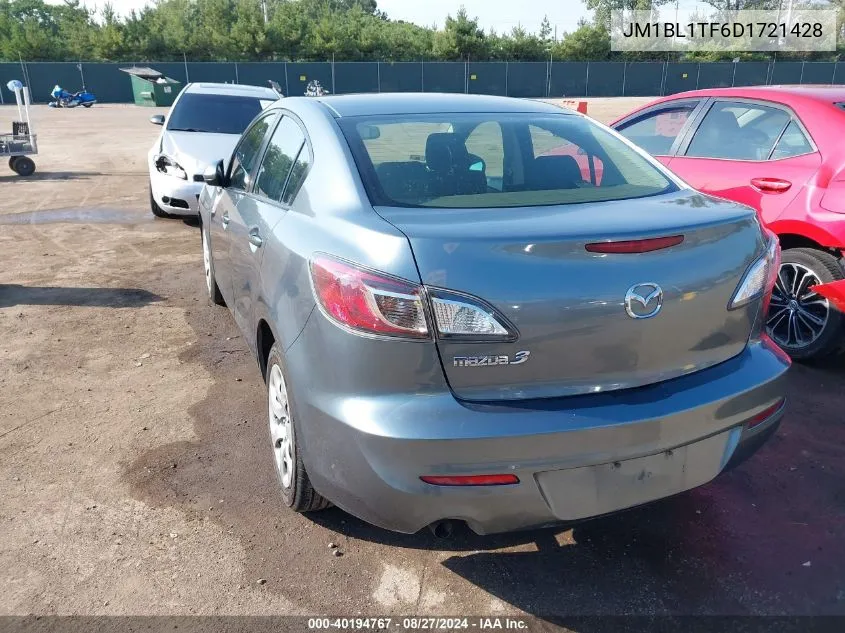 JM1BL1TF6D1721428 2013 Mazda Mazda3 I Sv