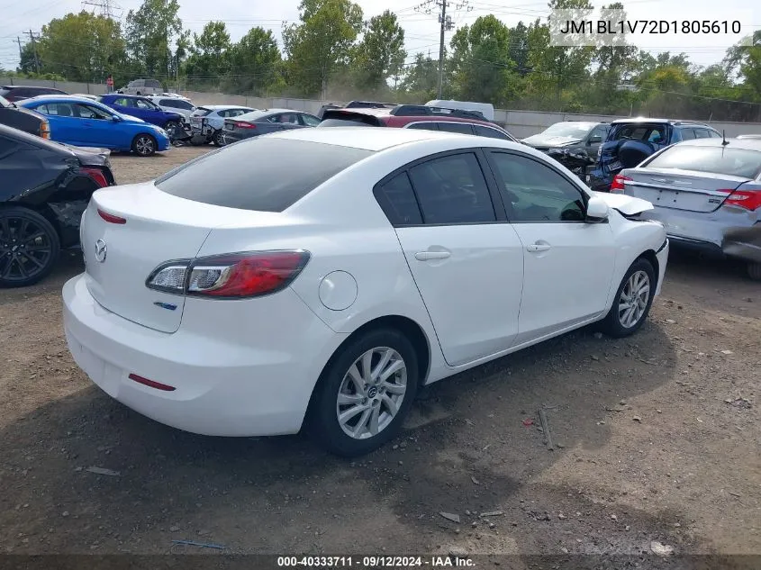 2013 Mazda Mazda3 I Touring VIN: JM1BL1V72D1805610 Lot: 40333711