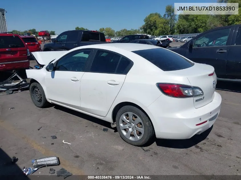 2013 Mazda 3 I VIN: JM1BL1U7XD1853390 Lot: 40338476