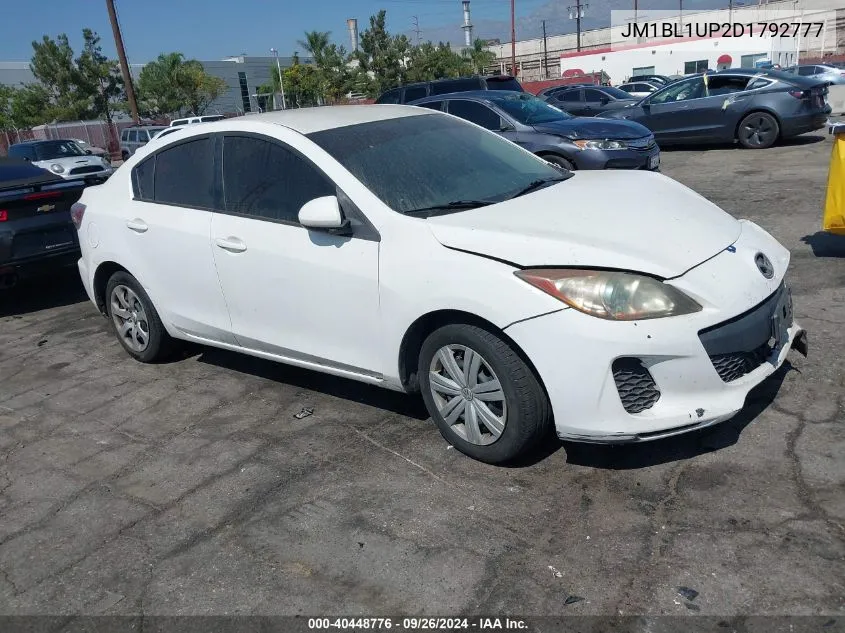 2013 Mazda 3 I VIN: JM1BL1UP2D1792777 Lot: 40448776