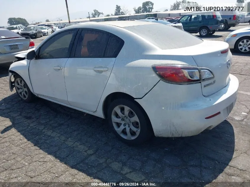 2013 Mazda 3 I VIN: JM1BL1UP2D1792777 Lot: 40448776