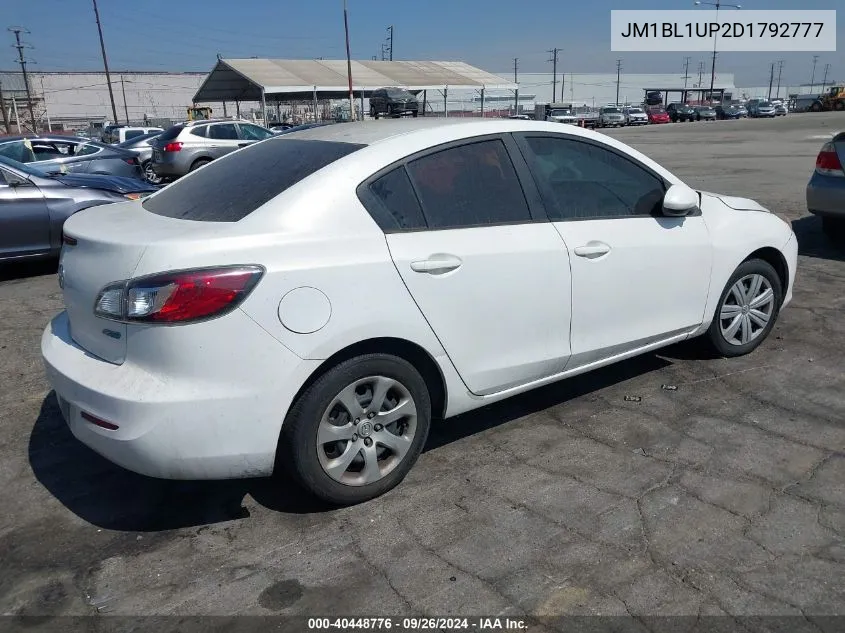 JM1BL1UP2D1792777 2013 Mazda 3 I