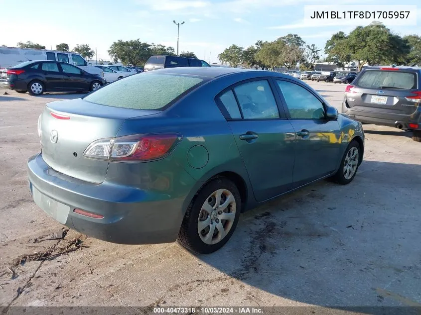 2013 Mazda Mazda3 I Sv VIN: JM1BL1TF8D1705957 Lot: 40473318