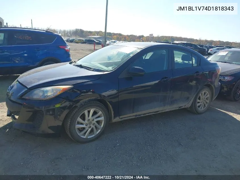 2013 Mazda Mazda3 I Touring VIN: JM1BL1V74D1818343 Lot: 40647222