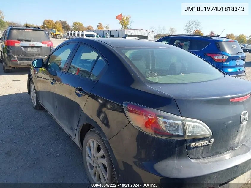 2013 Mazda Mazda3 I Touring VIN: JM1BL1V74D1818343 Lot: 40647222