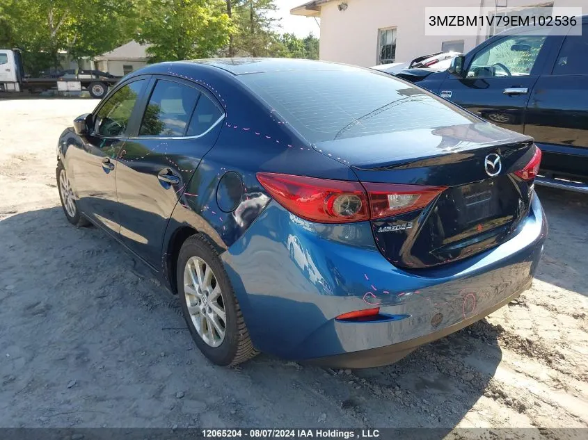 2014 Mazda Mazda3 VIN: 3MZBM1V79EM102536 Lot: 12065204