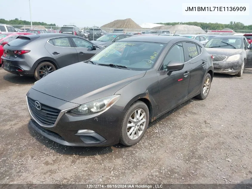 JM1BM1L71E1136909 2014 Mazda 3 Touring