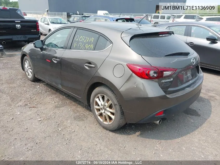 JM1BM1L71E1136909 2014 Mazda 3 Touring