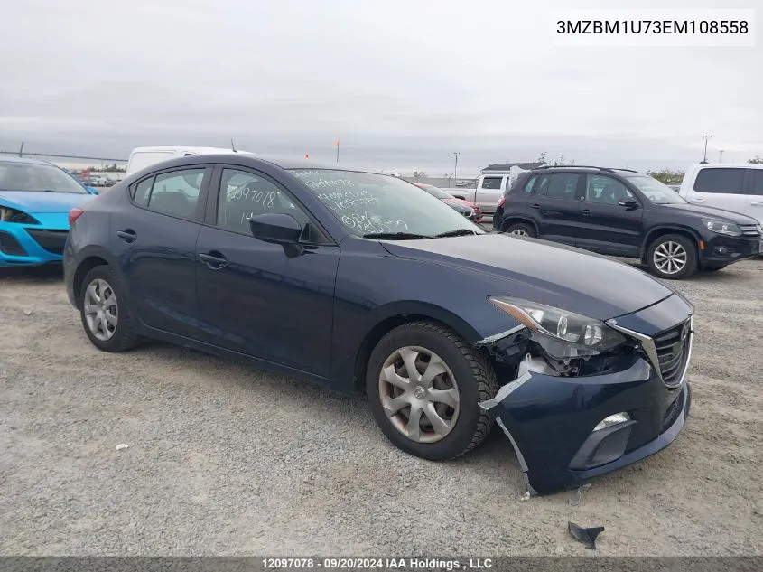 2014 Mazda 3 Mazda VIN: 3MZBM1U73EM108558 Lot: 12097078