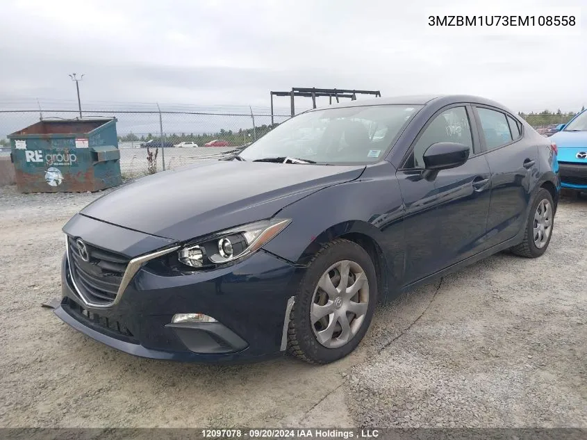 2014 Mazda 3 Mazda VIN: 3MZBM1U73EM108558 Lot: 12097078