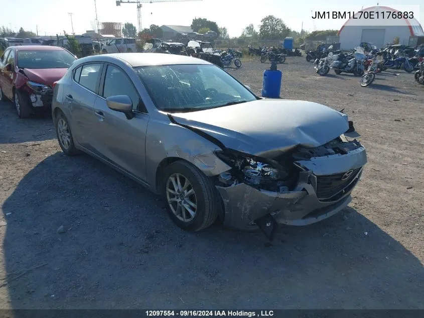 JM1BM1L70E1176883 2014 Mazda Mazda3