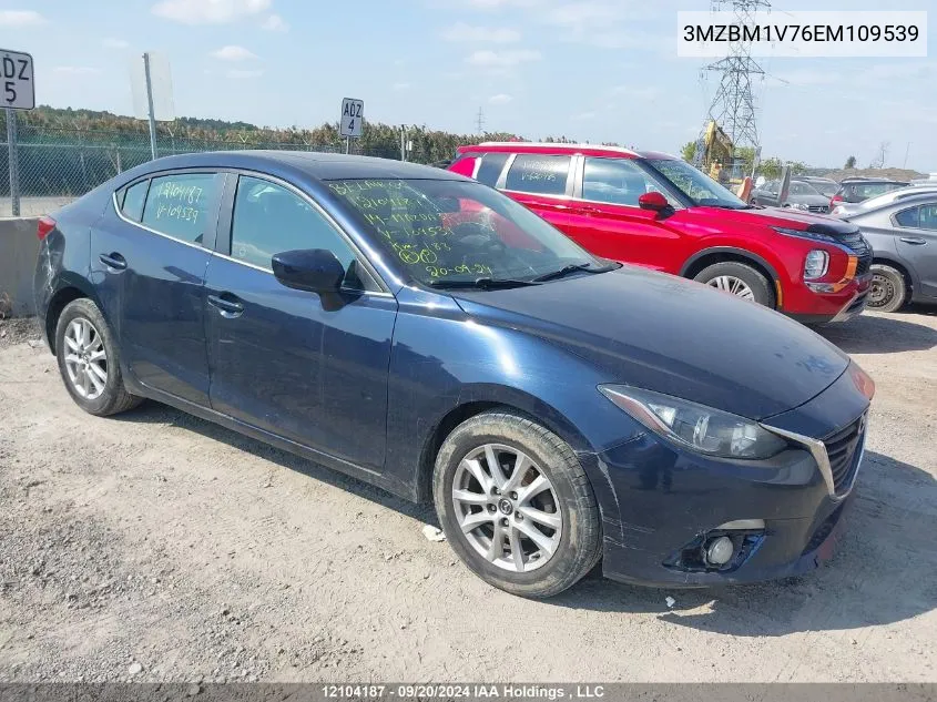 2014 Mazda Mazda3 VIN: 3MZBM1V76EM109539 Lot: 12104187